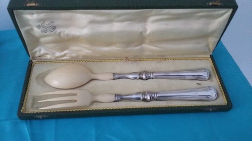 Salad service silver - service, handle