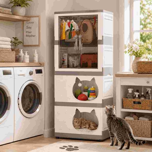 Armoire rangement cabane - armoire,