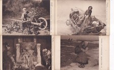 Lot of 4 old postcards postcards ROUEN museum paintings painters 4