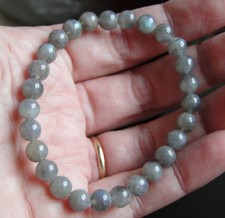 BRACELET ELASTIQUE LABRADORITE BOULES 6 mm SPECIAL PROTECTION