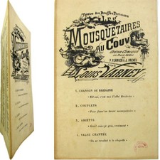 Partition Les Mousquetaires au couvent c1880 Louis Varney Ferrier Prével Bouffes