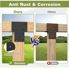 Kit de support de connecteur de pergola robuste en acier avec kit d'installation