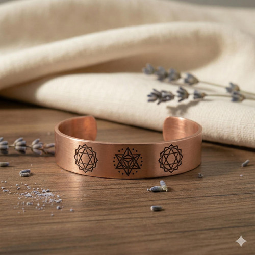 Manchette merkaba cuivre à - en,