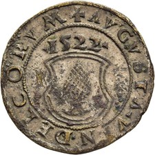 Fitz Augsburg City of Batzen 1522 Coat of Arms Double Eagle Silver °TCH980