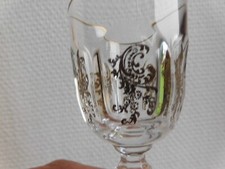 6 Verres à digestif en cristal  XIX éme