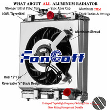 3 Rangées Radiateur Shroud
