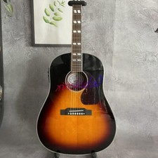 Handmade Popular J45 Tobacco Sunburst Acoustic Electric Guitar Spruce Solid Top