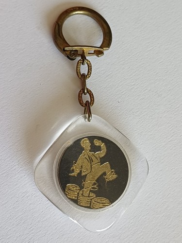 Vintage key fob steel - , cables