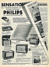 1954 PHILIPS SENSATION ADVERTISING 045 ADVERTISING Superma Radio Turntable