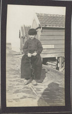 Netherlands, Volendam, boy in costume, vintage print, ca.1900 Netherlands, Volenda
