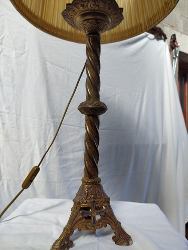 Lampe pied laiton avec son - pied,