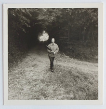 Young Man Rifle Hunter - Old Photo Snapshot