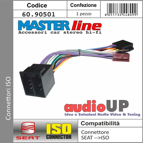 Connecteur iso autoradio - iso, pour
