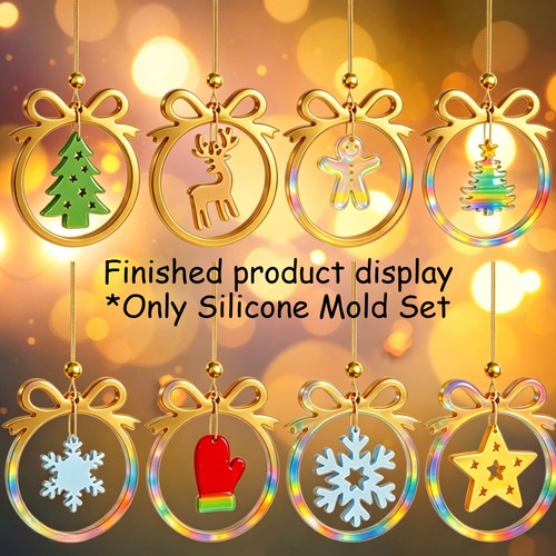 3pcs snowflake reindeer - 3pcs,