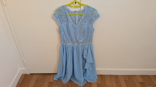 Robe soirée bleue taille l - bleue,
