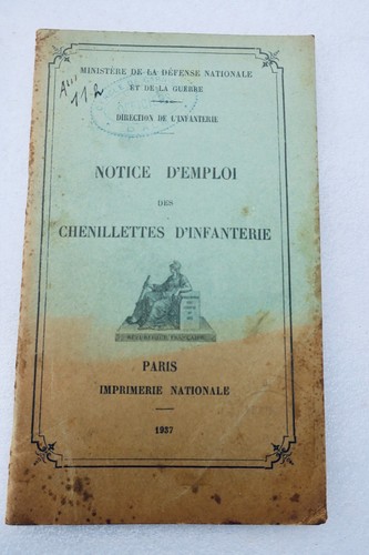 Chenillettes notice emploi - chenillettes,