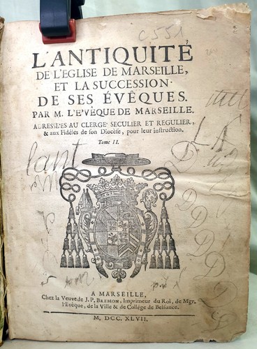 Livre ancien marseille 1747 - ancien,