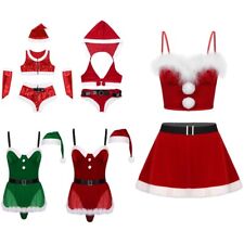 Women Sexy Christmas Costume Sexy Xmas Santa Claus Cosplay Lingerie Outfits 