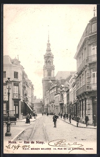 Cpa mons rue - mons,, de