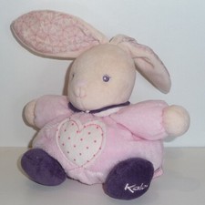 Kaloo Rabbit Blanket - Heart Design - Mauve Pink