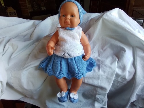 Ensemble bleuet our poupee - ensemble,