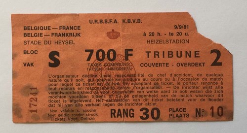 Ticket belgique france stade - belgique,
