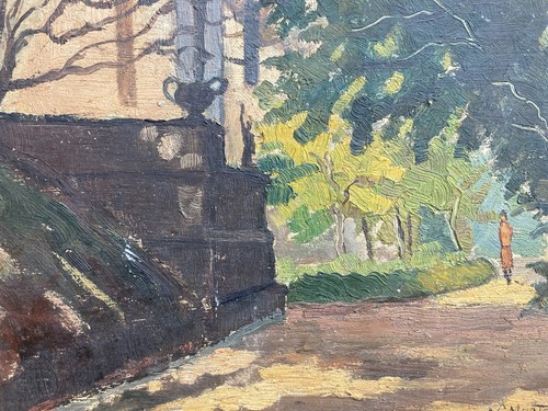 Belle peinture huile panneau