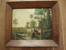 Peinture ancienne huile sur