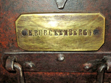 OLD OFFICER CHEST TRUNK TRUNK BOMB TRUNK OIL TRUNK METAL WW1 /WW2