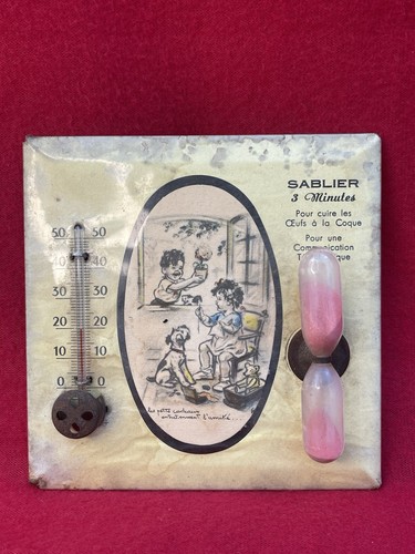 Ancien sablier publicitaire - publicitaire, 3