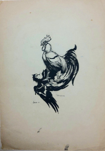 Paul jouve litho - litho, coq