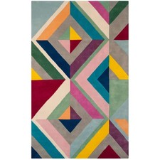 Tapis en laine touffeté fait