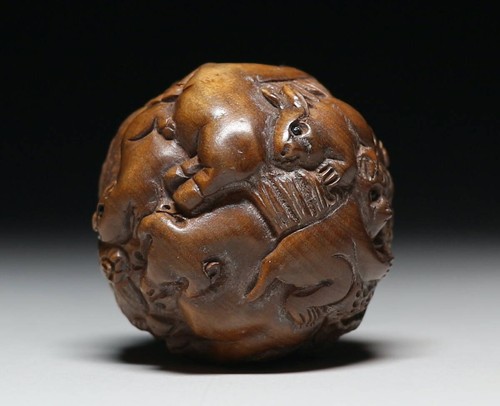 Ancien netsuke japonais les - ancien,