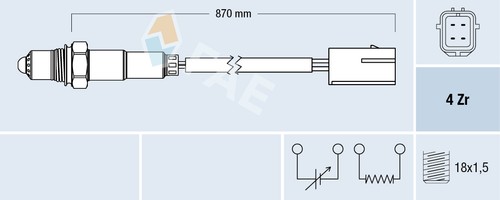Sonde lambda 77214 fae pour - sonde,