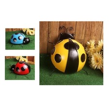 Coccinelle mignonne peinte à la main, décoration de jardin extérieur,