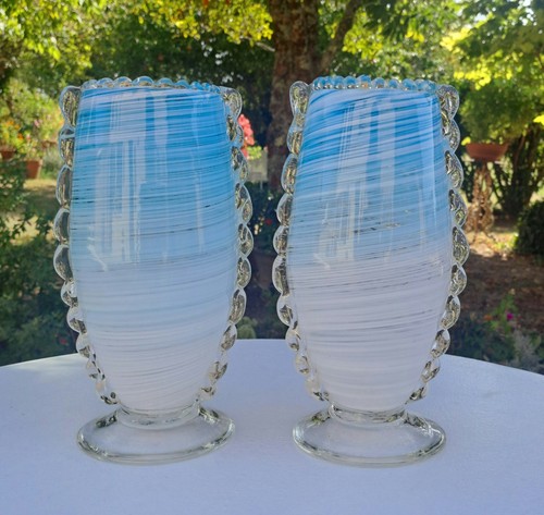 Paire vases filigranés en - de,