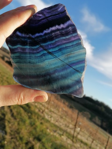 Fluorite arc ciel tranche - fluorite,