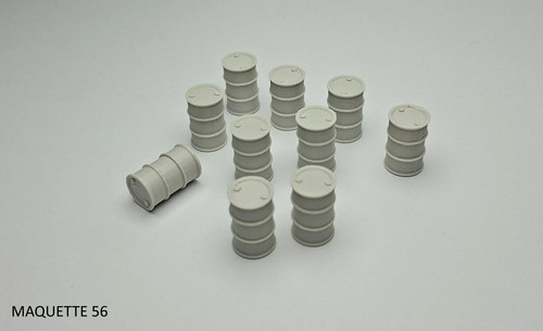 Lot fûts gris - 10,
