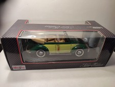 MAISTO SILVER EDITION - VW LADYBUG CABRILOLET 1951 GREEN - 1/18 - NEW
