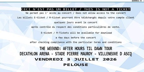 Places pour concert de - places, le