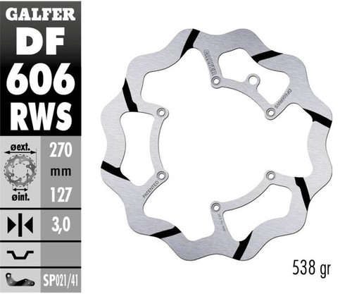 Disque frein avant galfer - disque,
