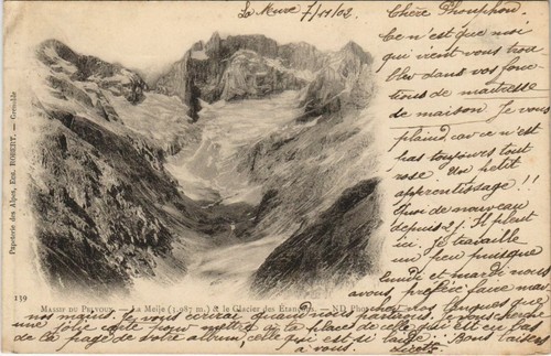 Cpa massif pelvoux la - pelvoux,