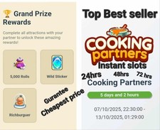 ? Monopoly_Go  Cooking Partner Event-Slot 1nstant 1 -72h| ✅️ Full Carry