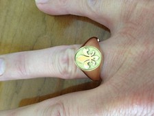 chevaliere blason or 750 soit