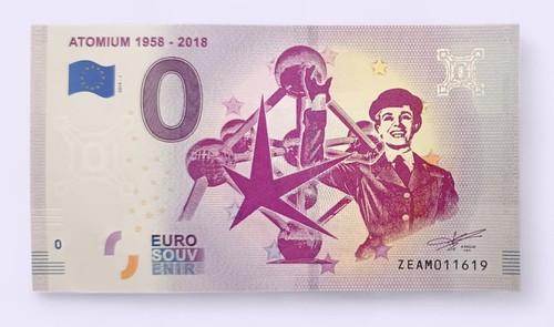 Billet euro atomium - billet,