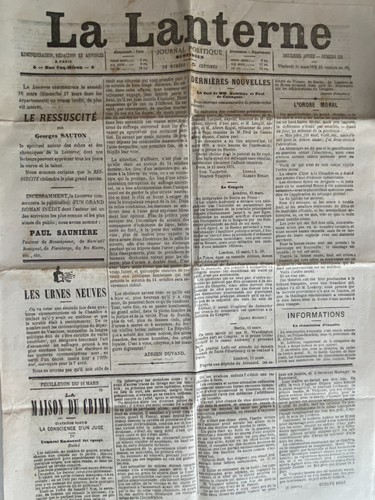 Lanterne 15 mars 1878 - ,
