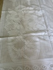 Paire De Rideaux Droit  Plantes Fleur Blanc 60 X 120 Neuf Jamais Utilisé