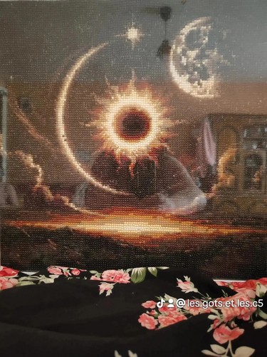Fait main motif éclipse - fait,