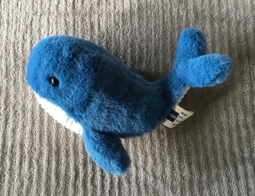 Doudou peluche baleine bleu - peluche,