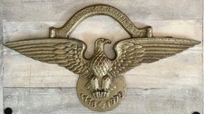 Vintage Original Cast Iron American Eagle Bicentennial Sparta Foundry Plaque